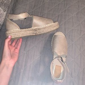 Tan Espadrille Platforms